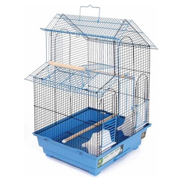 Prevue Pet Products Double Roof Bird Cage Kit Blue/White 