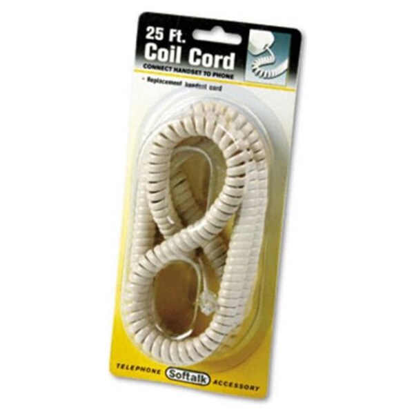 AUDIOVOX ACCESSORIES 25´ WHITE HANDSET COIL PHONE CORD 