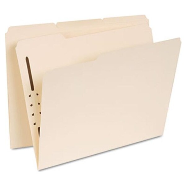 Universal 13520 Manila Folders Box of 50 1/3 Tab Legal Two Fasteners 