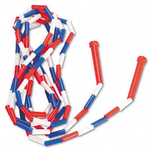 Champion Sports Plastic Segmented Ropes Red & White 7 Foot 