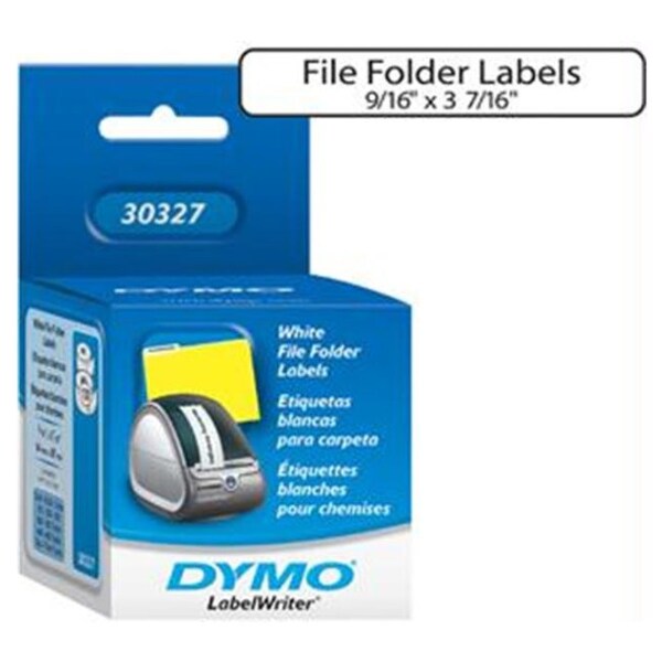 1 Rolls Dymo 30327 Compatible 1-up File Folder 9/16 x 3-7/16 Labels 