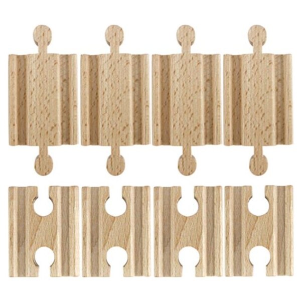 Set Of 8 Male-Male Female-Female Wooden Train Track Adapters Tcon-07 