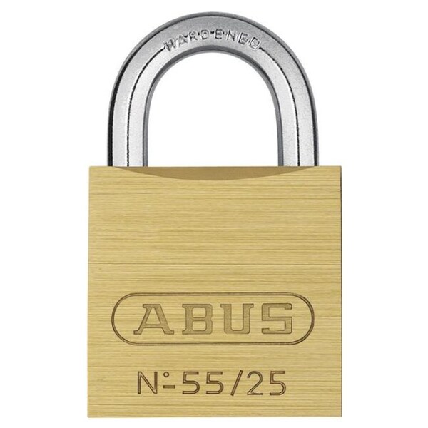 Brand New ABUS 55/25 Brass Padlock Lock 