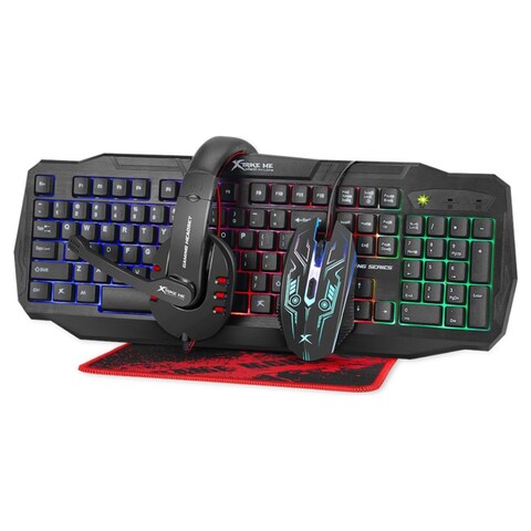 Australien Ambient Hjelm Xtrike Me Xtrike Me CM-406 - Keyboard Mouse Headset and Mat Set Wired with  Backlight | Your Independent Grocer