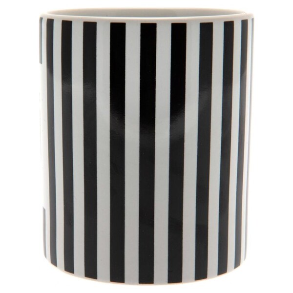 Official Juventus New Crest Black and White Stripe Ceramic Mug 