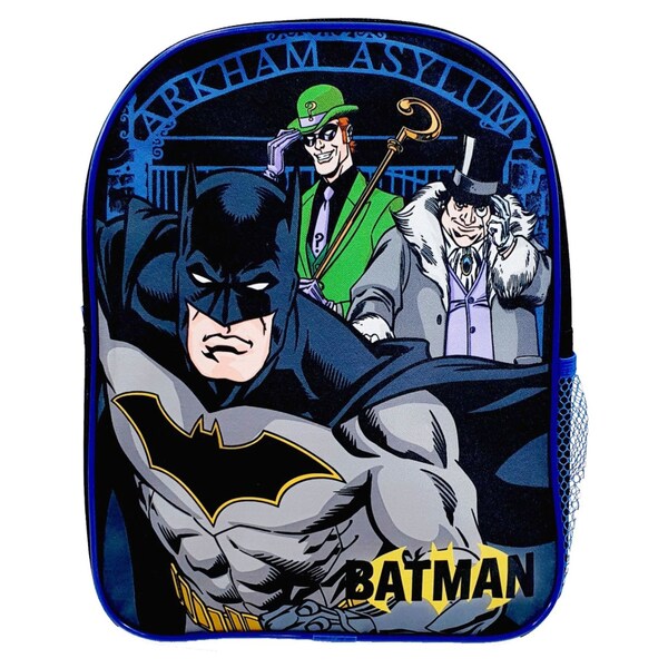 Batman Batman Childrens/Kids Arkham Asylum Premium Backpack (Black/Blue) |  Atlantic Superstore