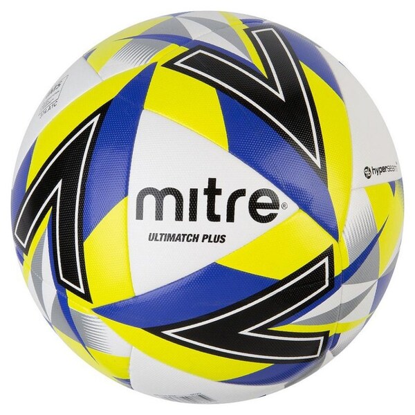 Size 4 Mitre Ultimatch Max Match Ball Yellow/Orange/Black 