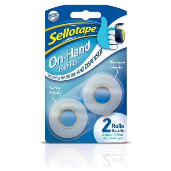 Sellotape Sellotape On Hand Refill (Pack of 2) (Clear) | Fortinos