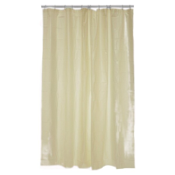 Cream Plain Peva Shower Curtain 180 X 180cm 