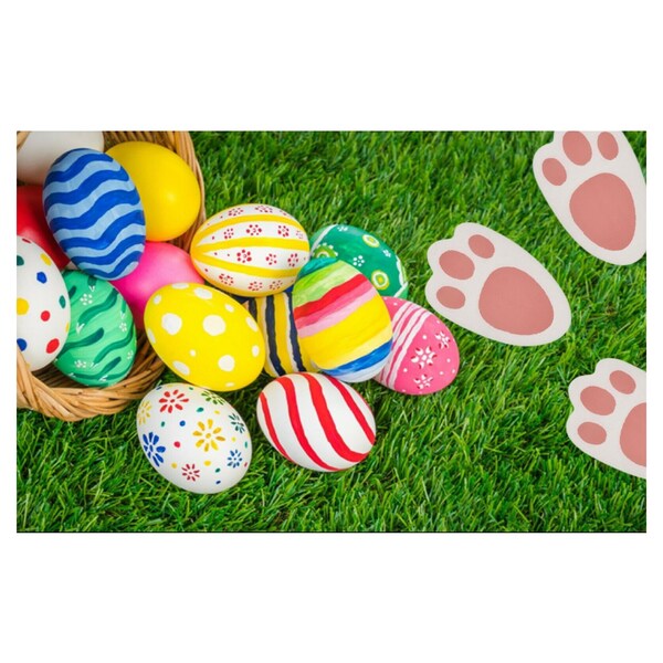 15 Easter Bunny Footprints for Childrens Easter Egg Hunt Party Game & Decorations 