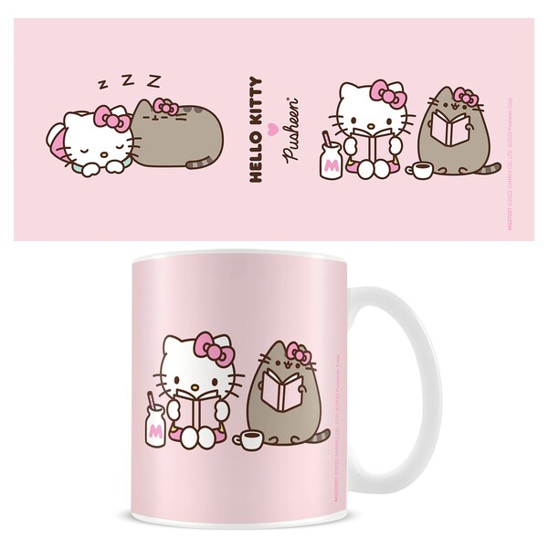 Pusheen Zzz Hello Kitty Mug (White/Pink)