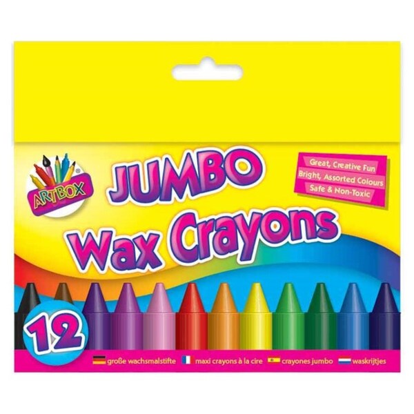Pack of 16 Artbox Wax Crayon in Hanging Box 