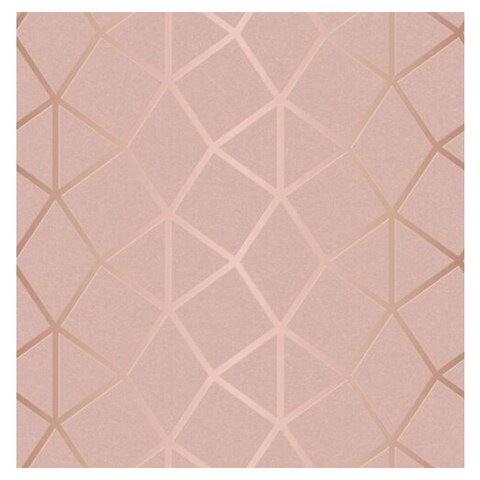 Fine Decor Fine Decor Platinum Geo Trellis Textured Wallpaper (Blush Pink/Rose  Gold) | Zehrs