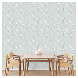 World of Wallpaper World of Wallpaper In Flight Wallpaper (Duck Egg Blue/White)  | Fortinos