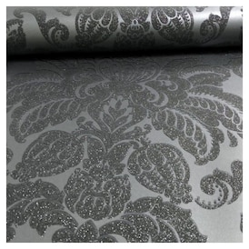 Arthouse Arthouse Precious Metals Glisten Damask Textured Wallpaper  (Gunmetal Grey) | Real Canadian Superstore