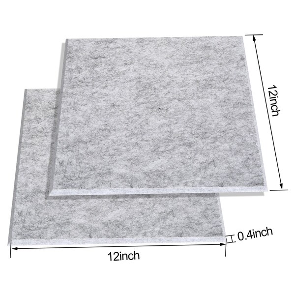 Acoustic Panel Great for Home & Offices-Black AGPTEK 12 Packs Acoustic Absorption Panels 12X12X0.4 Inches Sound Insulation Panels Beveled Edge Tiles High Density Acoustic Sound Absorbing Panels 