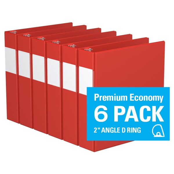 Angle D Ring Premium Economy 1.5, Turquoise Blue 6 Pack Binder 