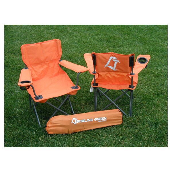 Rivalry Southern Illinois-Carbondale Sports Team Logo Outdoor Portable Folding Adult Tailgate Chair with Cup Holder 