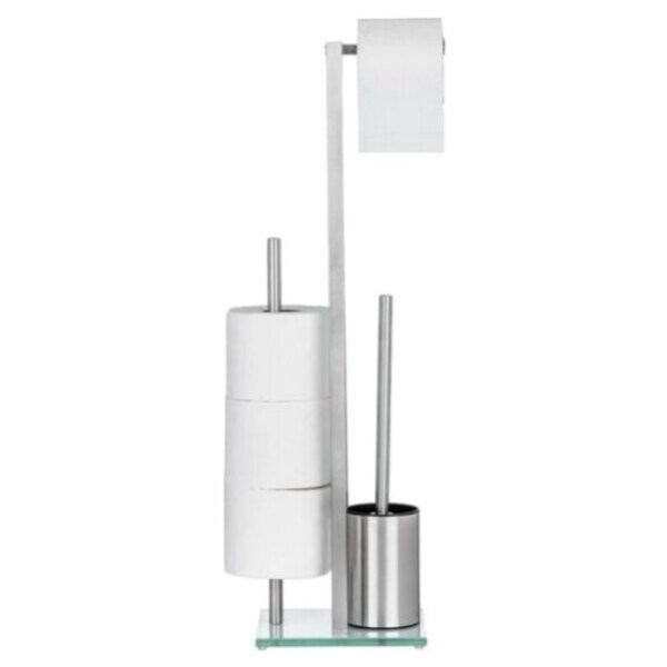 Jiallo Free-Standing Toilet Brush and Paper Holder Set 