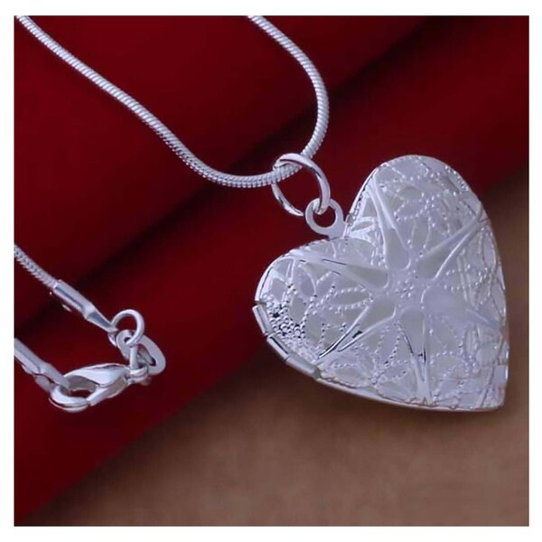 Silver Heart Pendant  Sterling Silver 925 Heart Pendant Necklace jewelley 