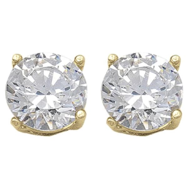 crystal zirconia stud earrings