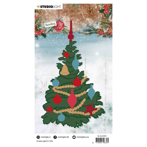 DIY Christmas fir tree die set r2618 