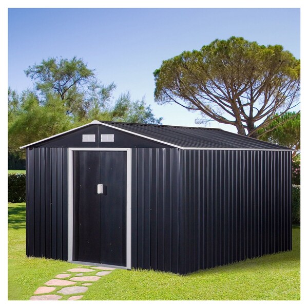 Steel Storage Shed Big Max Ultra 11 ft Shed Outdoor Storage Shed Commercial Grade Floor Included x 7 ft Lockable Doors Provide Extra Security 