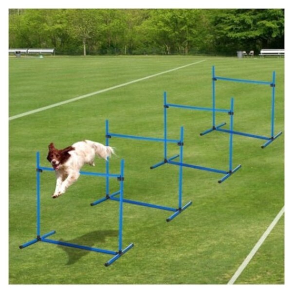 4PC Pet Dog Agility Jump Training Equipment Set Outdoor Game Adjustable Exercise 