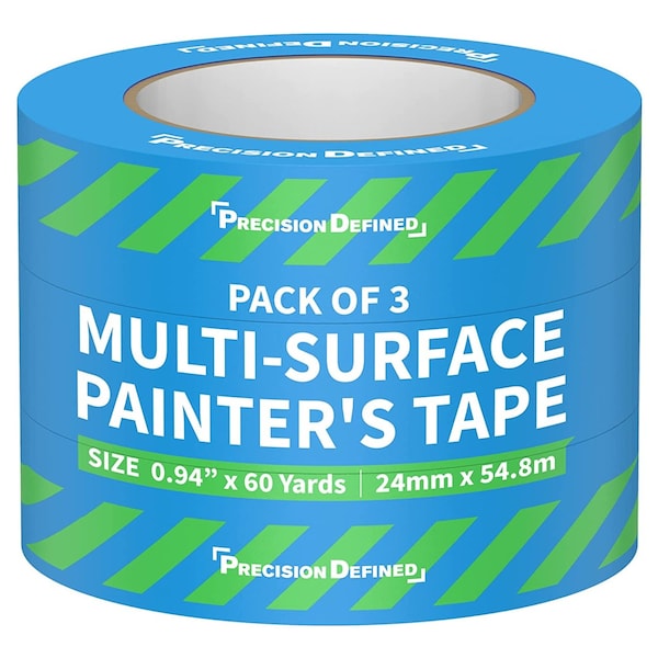 Painter’s Tape 1 inch 1 inch Blue Painters Tape Blue Masking Tape 1 inch 6 Roll 0.94x 60yd 14 Day Clean Release Painters Tape 1 inch Blue Tape Paint Tape 1 inch Blue Painters Tape 1 inch 